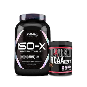 Kit Whey Protein Iso - X Complex 900G - Xpro Nutrition + Bcaa 250G - Universal