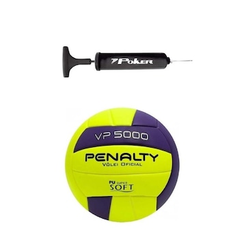 Kit Bola de Vôlei Penalty Vp 5000 + Bomba de Ar