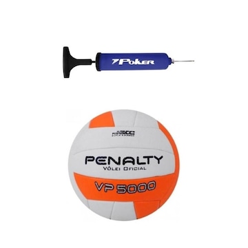 Kit Bola de Vôlei Penalty Vp 5000 + Bomba de Ar