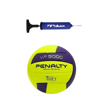 Kit Bola de Vôlei Penalty Vp 5000 + Bomba de Ar