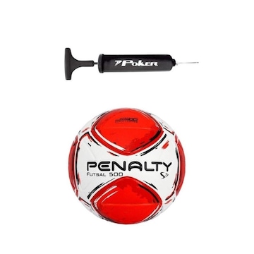 Kit Bola Futsal Penalty S11 R2 Xxiv + Bomba de Ar Preta