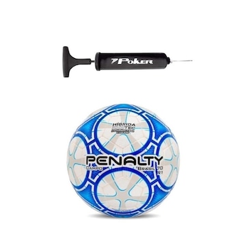 Kit Bola de Futebol de Campo Penalty Brasil 70 R1 Xxiii + Bomba de Ar