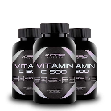 Kit 3X Vitamina C 500Mg 60 Cáps - Xpro Nutrition