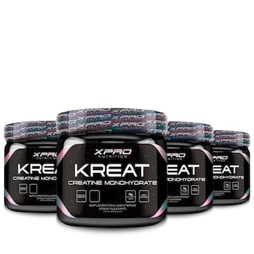 Kit 4X Kreat Creatina Monohydrate 300G - Xpro Nutrition