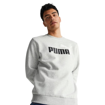 Blusão de Moletom sem Capuz Puma Big Logo Crew - Masculina