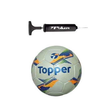 Bola de Futebol de Campo Topper Samba Pró Costurada + Bomba de Ar