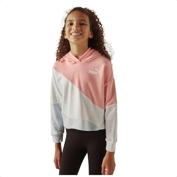 Blusão de Moletom com Capuz Puma Power Cat Hoodie Tr G - Infantil