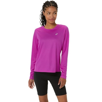 Camiseta Asics Manga Longa Silver - Feminina