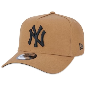 Boné Aba Curva New Era 9Forty A-Frame Mlb Ny Yankees Ajustável - Snapback - Adulto