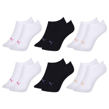 Kit Meia Puma Sapatilha Esportiva - 6 Pares - Feminina