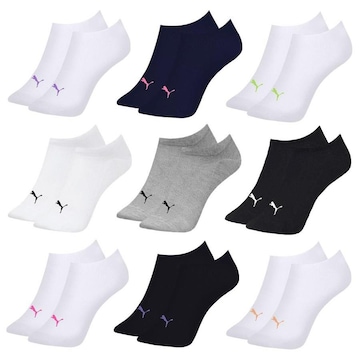 Kit Meia Puma Sapatilha Esportiva - 9 Pares - Feminina