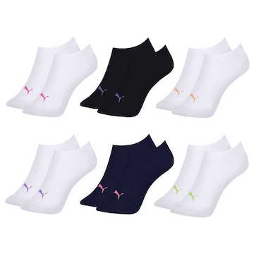 Kit Meia Puma Sapatilha Esportiva - 6 Pares - Feminina