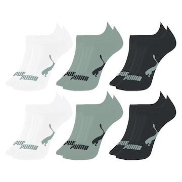 Kit Meia Puma Sapatilha Esportiva - 6 Pares - Masculina