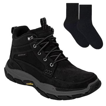 Kit Bota Skechers Respected-Boswell - Masculina + Par de Meia