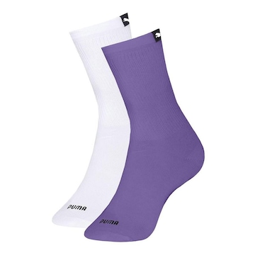 Meia Cano Médio Puma Esportiva - 2 Pares - Feminina