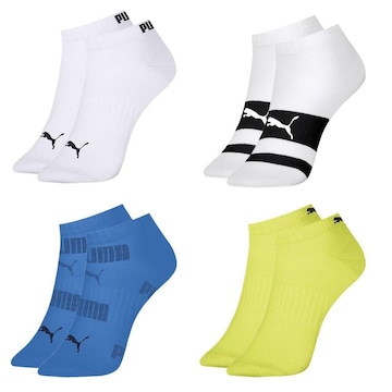 Meias Puma Sapatilha Esportiva - 4 Pares - Masculino