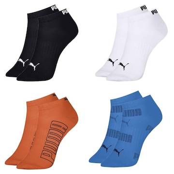 Meias Puma Sapatilha Esportiva - 4 Pares - Masculino