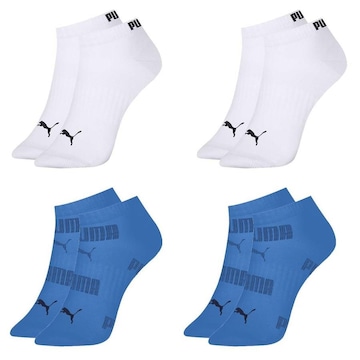 Meias Puma Sapatilha Esportiva - 4 Pares - Masculino