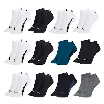 Meia Puma Sapatilha Esportiva - 12 Pares - Masculina