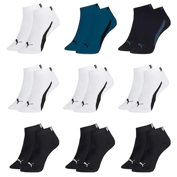 Kit Meia Puma Sapatilha Esportiva - 9 Pares - Masculina