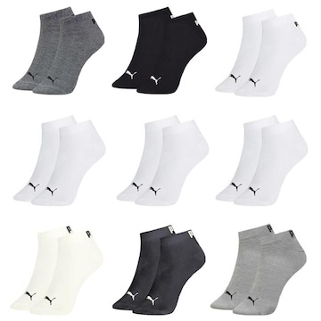 Kit Meia Puma Sapatilha Esportiva - 9 Pares - Masculina