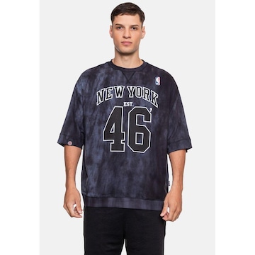 Camiseta Nba Oversized Moletinho New York Knicks - Masculina