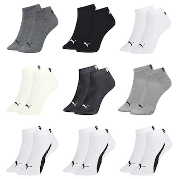 Kit Meia Puma Sapatilha Esportiva - 9 Pares - Masculina