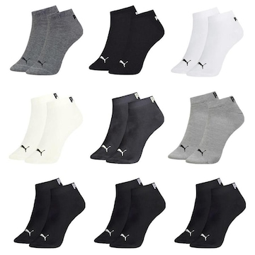 Kit Meia Puma Sapatilha Esportiva - 9 Pares - Masculina