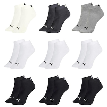 Kit Meia Puma Sapatilha Esportiva - 9 Pares - Masculina