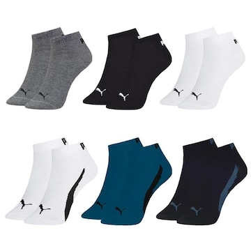 Kit Meia Puma Sapatilha Esportiva - 6 Pares - Masculina