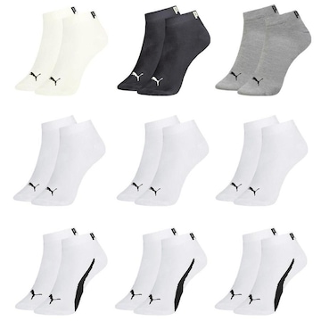 Kit Meia Puma Sapatilha Esportiva - 9 Pares - Masculina