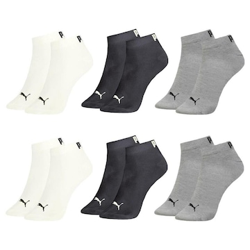 Kit Meia Puma Sapatilha Esportiva - 6 Pares - Masculina