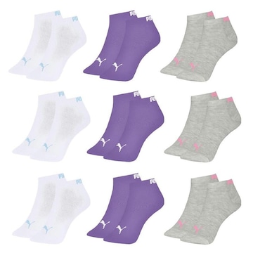 Kit Meia Puma Sapatilha Esportiva - 9 Pares - Feminina