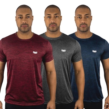 Camiseta Color Sports Dry Mescla - 3 Unidades - Masculino