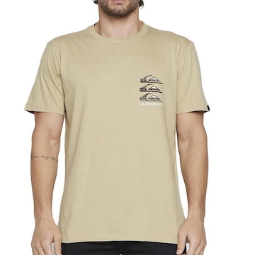 Camiseta Quiksilver Vertical Logos - Masculina