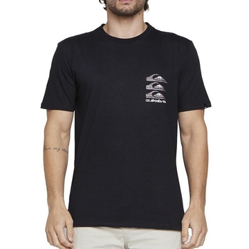 Camiseta Quiksilver Vertical Logos - Masculina