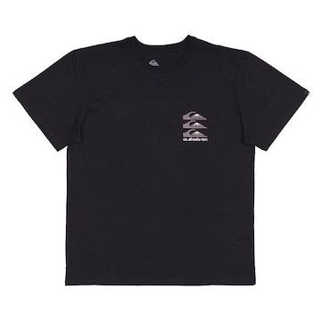 Camiseta Quiksilver Vertical Logos Plus Size - Masculina