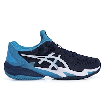 Tênis Asics Court Ff 3 Novak Clay Marinho Azul e Branco