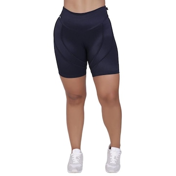 Bermuda Orbis Fitness Recortes Fio Brilhante - Feminina