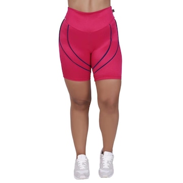 Bermuda Orbis Fitness Recortes Fio Brilhante - Feminina