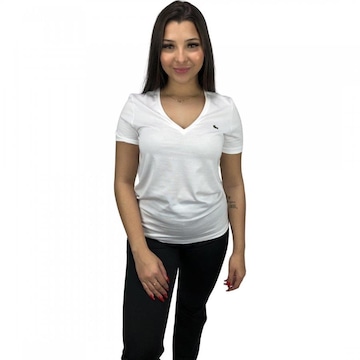 Camiseta Lacoste Básica Gola V - Feminina