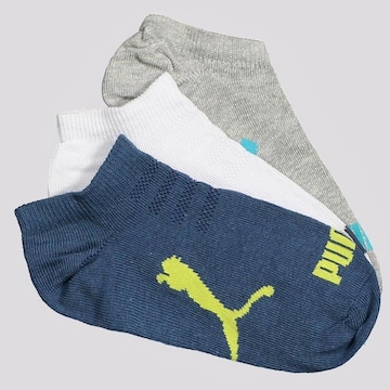 Meia Sapatilha Puma - 3 Pares - Infantil