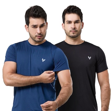 Kit 2x Camisa Térmica Uv Academia Manga Curta Performance Wear - Masculina