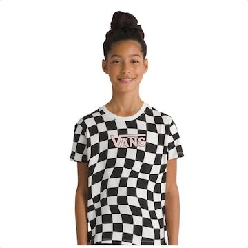 Camiseta Vans Warped 66 Checkerboard - Infantil