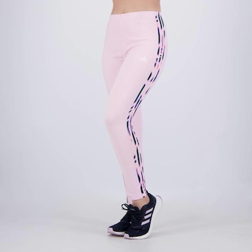 Calça Legging adidas Print 3 Stripes - Feminina