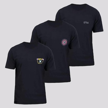 Kit 03 Camisetas Hurley - Masculina