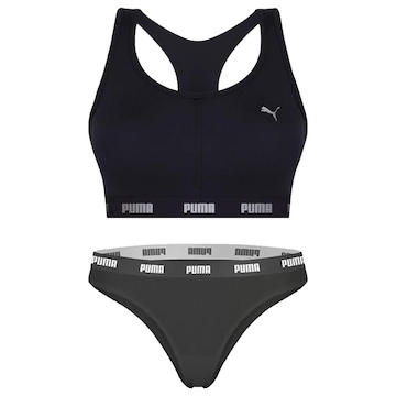 Kit Puma Top Nadador + Calcinha Biquíni - Feminino