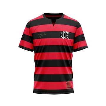 Camisa do Flamengo Braziline Flatri Zico Retro Oficial Licenciada - Unissex