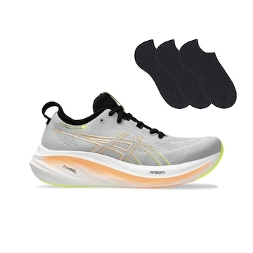 Kit Tênis Asics Gel-Nimbus 26 Masculino + 3 Pares de Meias