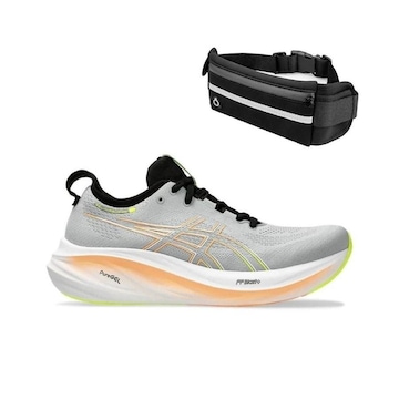 Kit Tênis Asics Gel-Nimbus 26 Masculino + Pochete de Corrida